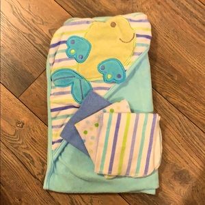 Hooded Towel & Three Washcloths